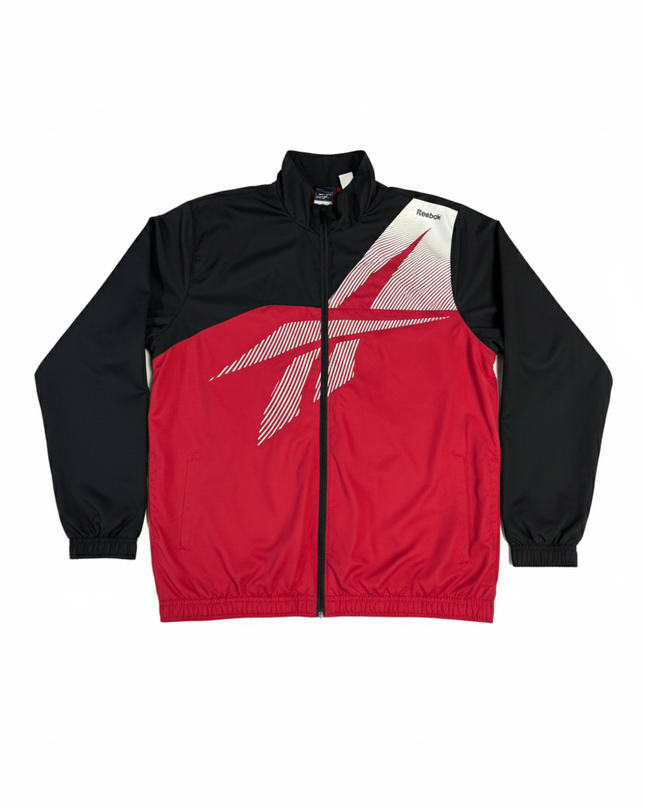 Reebok Black/Red Colorblock Track Jacket