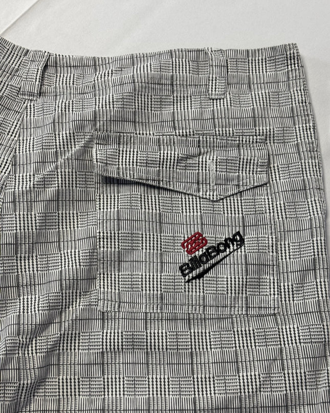 Billabong Black and White Glen Plaid Shorts