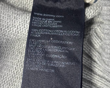 Tommy Hilfiger Grey Full-Zip Cotton Knit Sweater