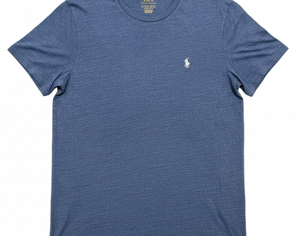 Polo Ralph Lauren Blue Heathered Custom Slim Fit T-Shirt