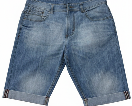 Denim Co Light Wash Cuffed Blue Denim Shorts