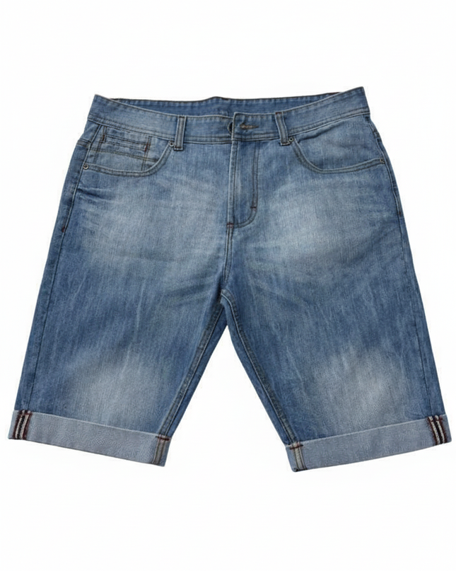 Denim Co Light Wash Cuffed Blue Denim Shorts