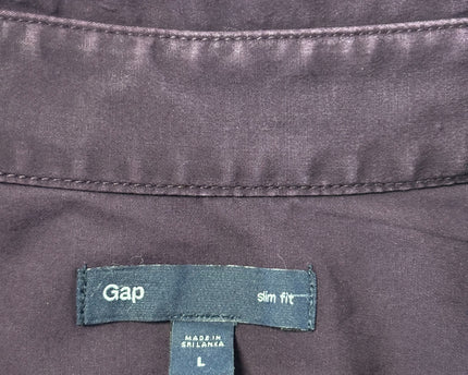Gap Slim Fit Purple Long-Sleeve Button-Down Shirt