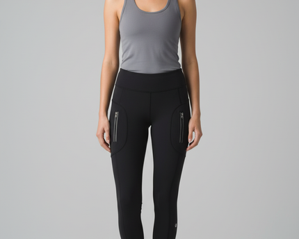 Lululemon Black Full-Length Zipper Pocket Leggings