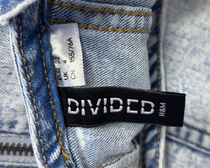 DIVIDED H&M Light Blue Acid Wash Denim Mini Dress