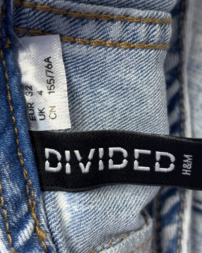 DIVIDED H&M Light Blue Acid Wash Denim Mini Dress