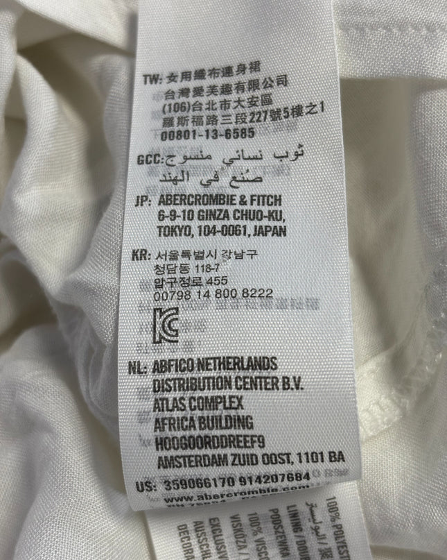 Hollister White Ruffle Smocked Off-The-Shoulder Mini Dress