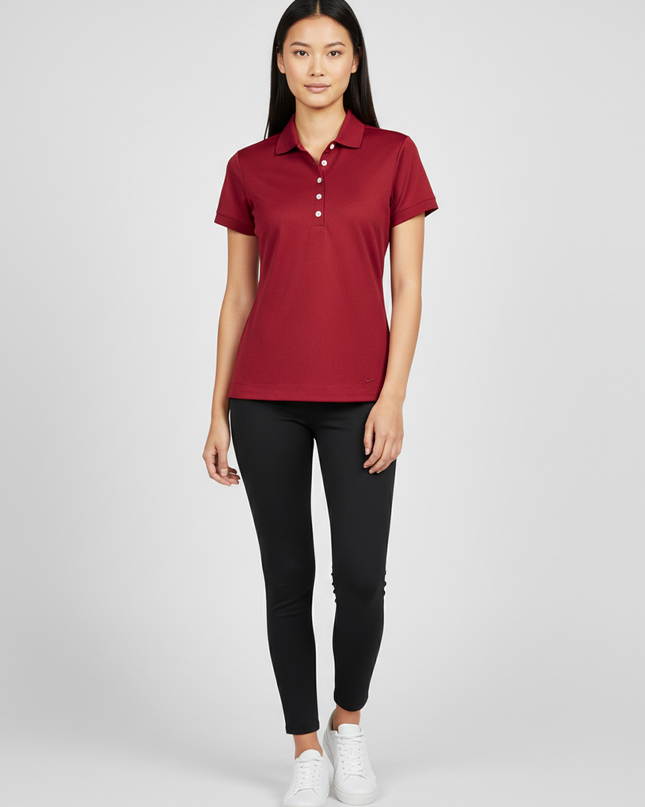 Nike Golf Red Women's Dri-FIT Performance Polo Shirt