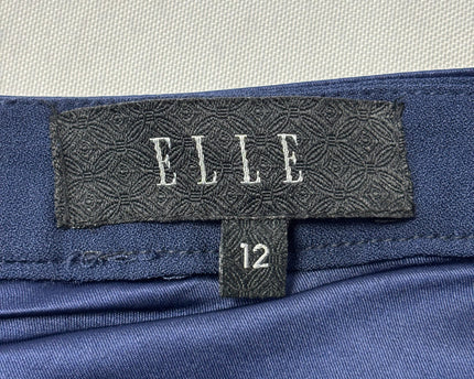 ELLE Blue Textured Ribbon Detail Pencil Skirt
