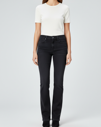 Levi's 724 High Rise Straight Leg Black Jeans