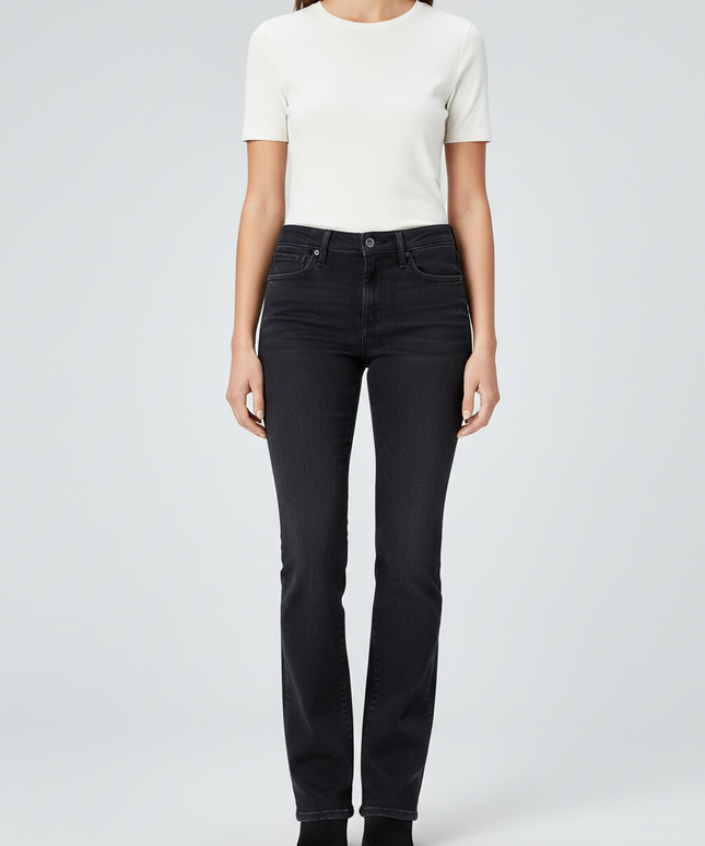 Levi's 724 High Rise Straight Leg Black Jeans