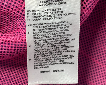Reebok Purple Hooded with Neon Pink Accents Windbreaker Jacket