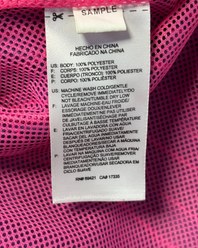 Reebok Purple Hooded with Neon Pink Accents Windbreaker Jacket