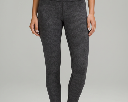 Lululemon Charcoal Herringbone High-Rise Leggings