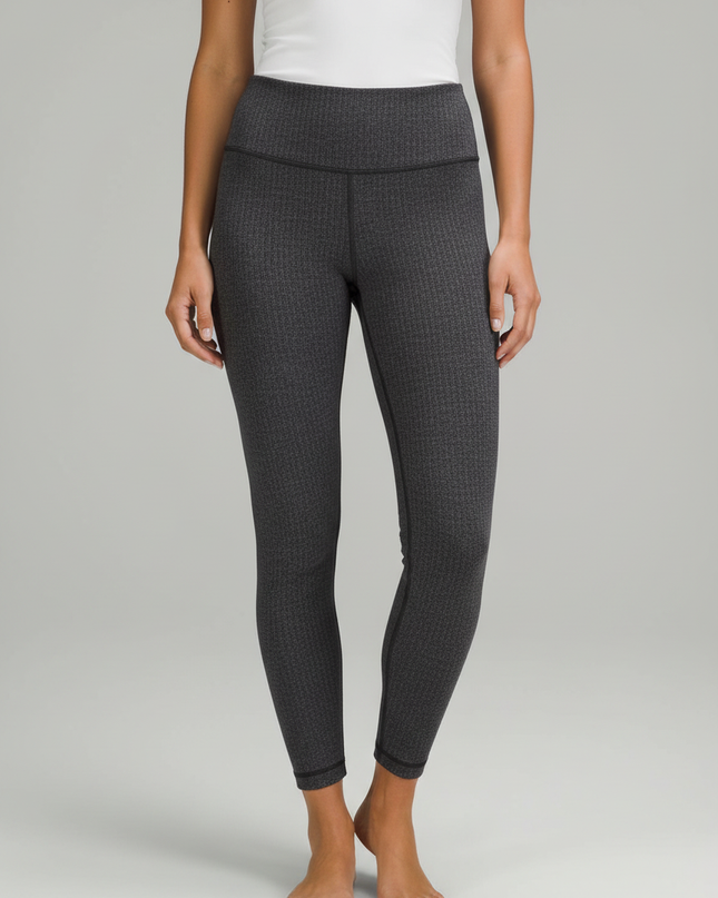 Lululemon Charcoal Herringbone High-Rise Leggings