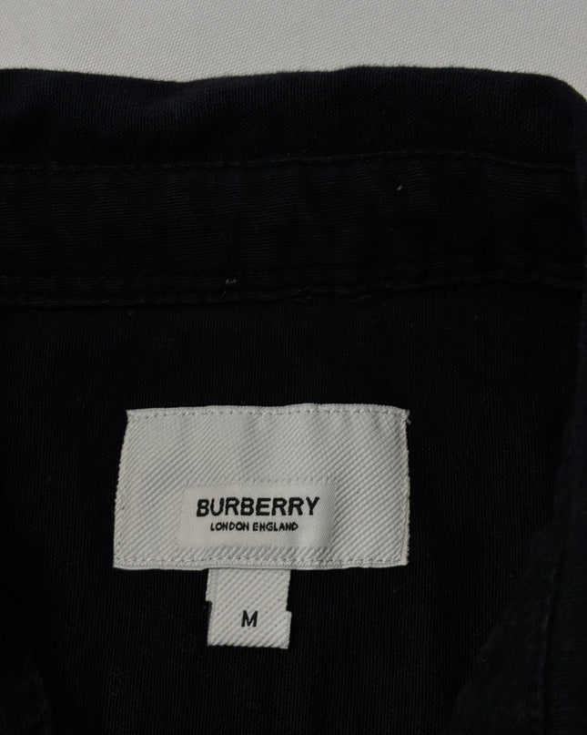 Burberry Black Long-Sleeve Button-Down Shirt