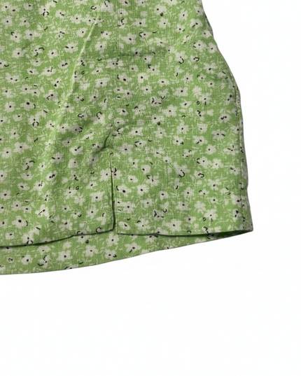 MNG Green Floral Mini Skirt