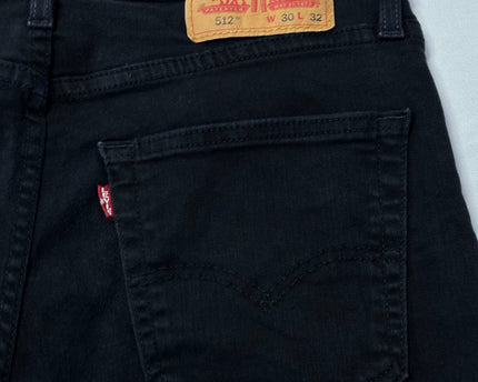 Levi's 512 Slim Taper Black Denim Jeans