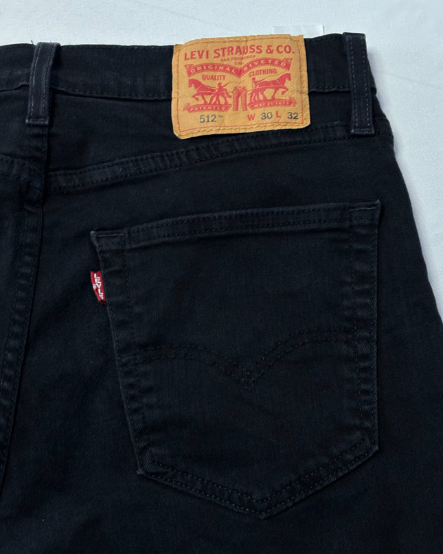 Levi's 512 Slim Taper Black Denim Jeans