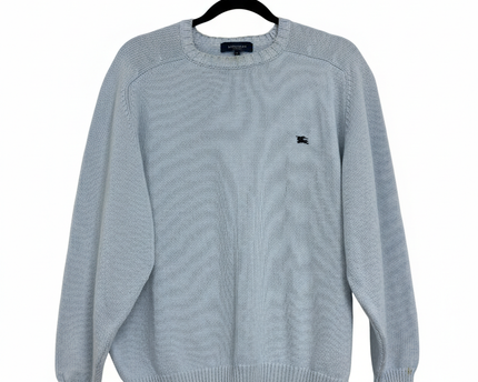 Burberry London Light Blue Crewneck Knit Sweater