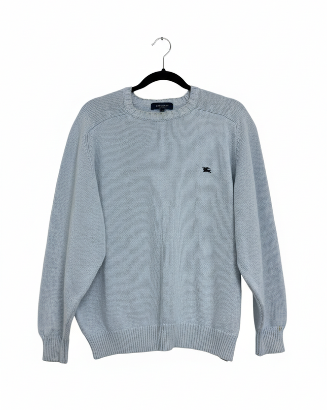 Burberry London Light Blue Crewneck Knit Sweater