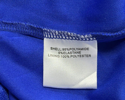 City Goddess Royal Blue Chevron Bell Sleeve Mini Dress | With Tag