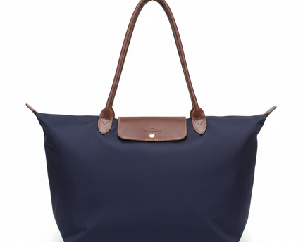 Longchamp Navy Blue Le Pliage Large Shoulder Tote Bag