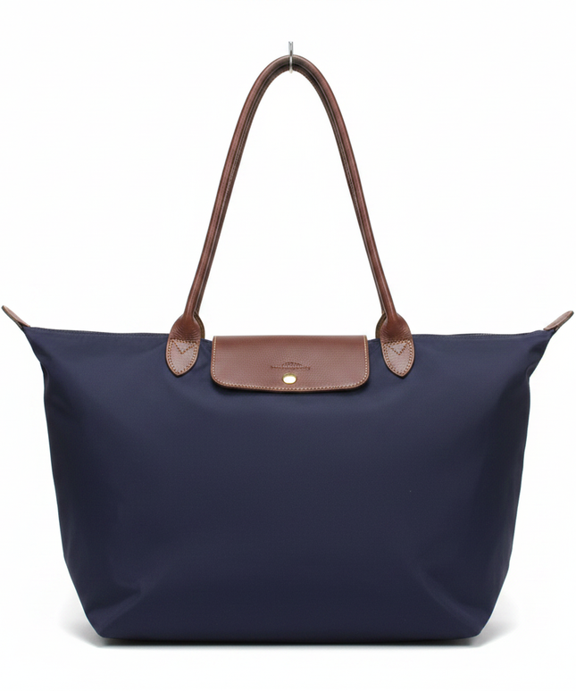 Longchamp Navy Blue Le Pliage Large Shoulder Tote Bag