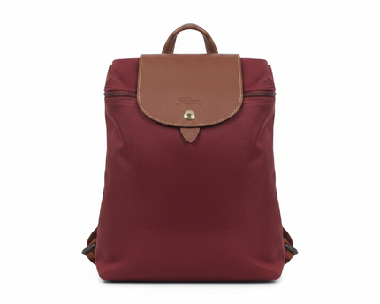 Longchamp Maroon Le Pliage Nylon Backpack