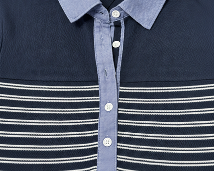 Tommy Hilfiger Navy Blue/White Striped Polo Dress