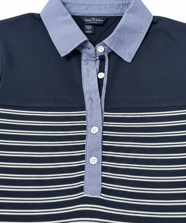 Tommy Hilfiger Navy Blue/White Striped Polo Dress