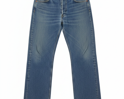 Levi's Blue 501 Original Straight Leg Button Fly Jeans
