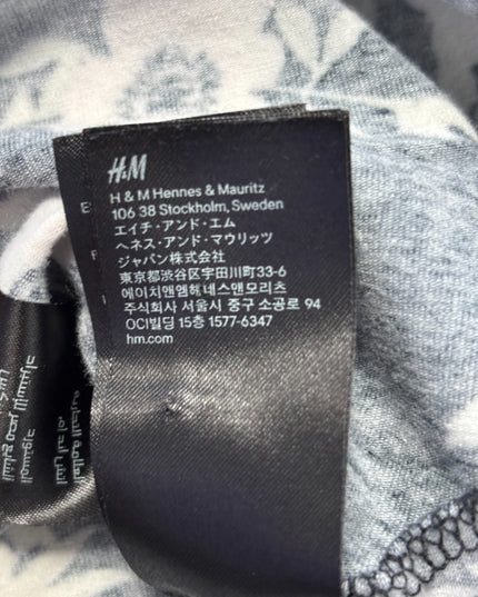 H&M Divided Black Floral Sleeveless Skater Dress