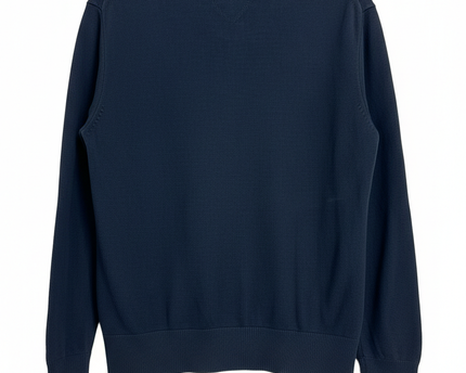 Tommy Hilfiger Navy Blue Striped Crewneck Sweater