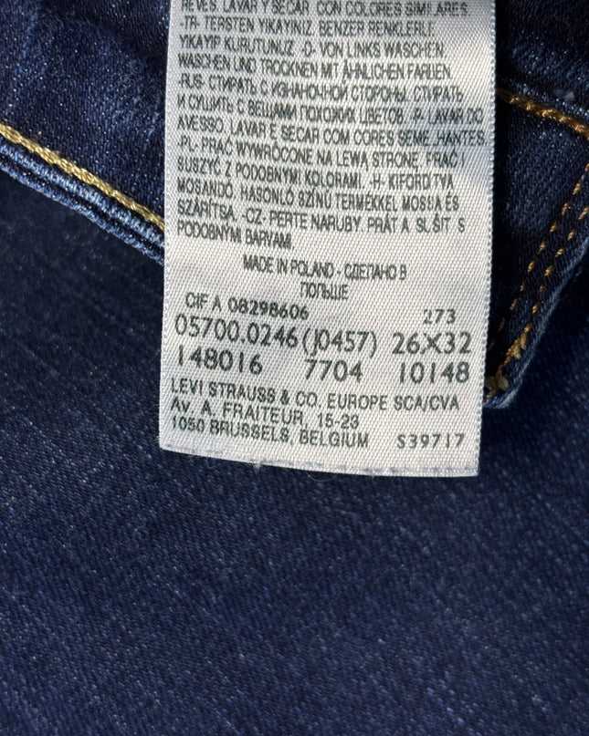 Levi's Dark Blue Demi Curve Straight Leg Jeans