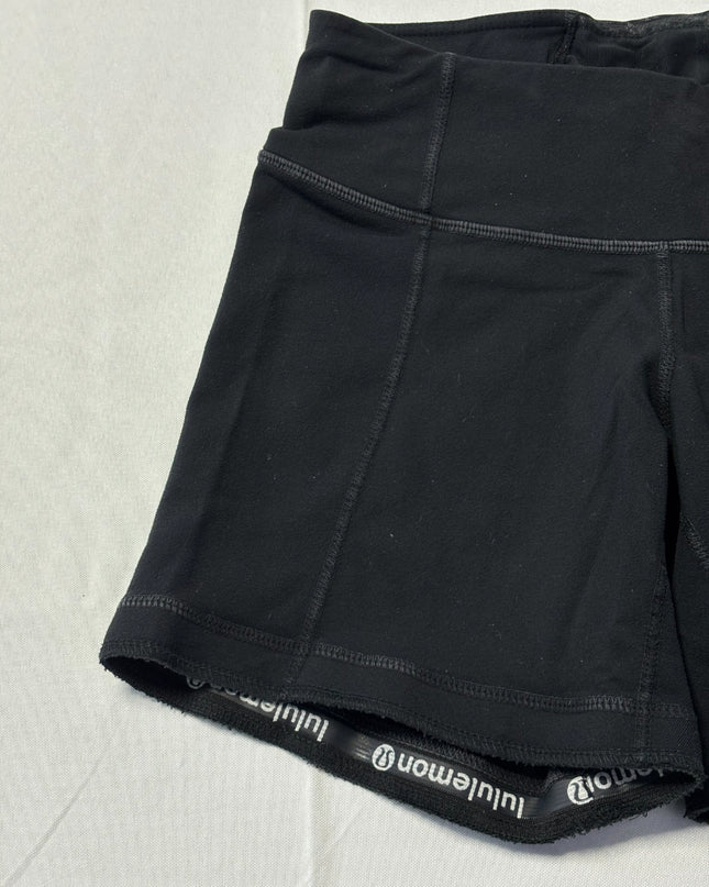 Lululemon Black High-Performance Tight Fit Athletic Shorts