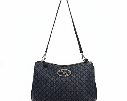 Guess Blue Quilted Denim Shoulder Bag