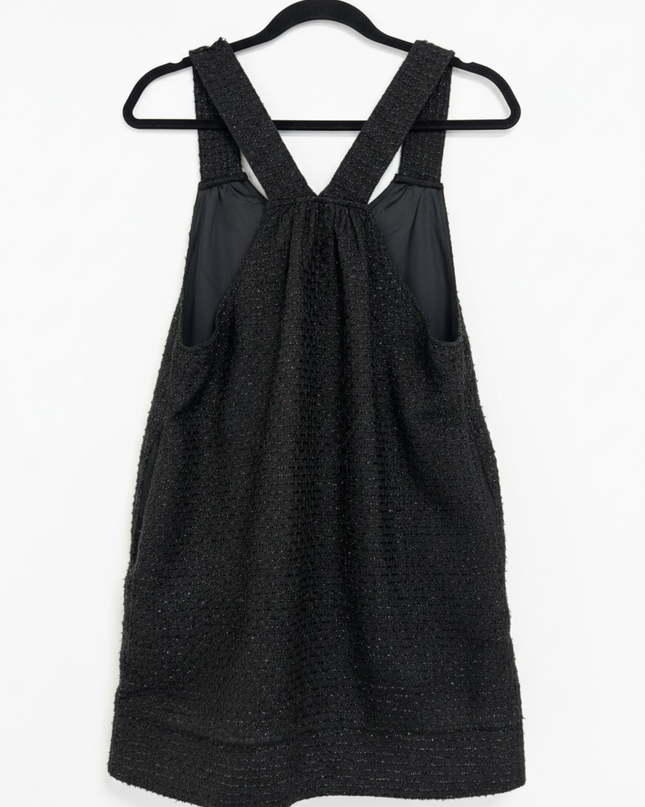 n° 99 Black Embellished Tweed Shimmer Mini Dress