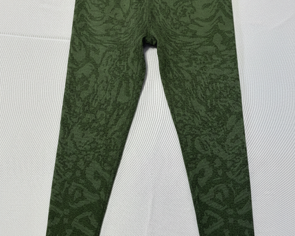 Gymshark Seamless High-Waisted Animal Jacquard Olive Green Leggings