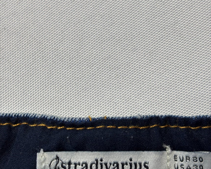 Stradivarius Blue Denim Lace-Up Corset Belt