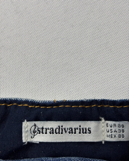 Stradivarius Blue Denim Lace-Up Corset Belt