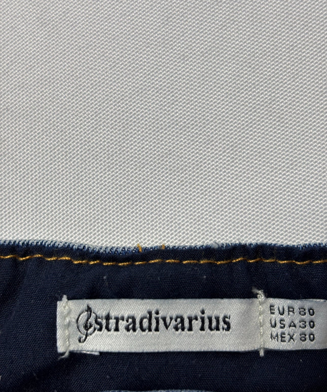 Stradivarius Blue Denim Lace-Up Corset Belt