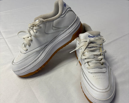 Reebok White Platform Gum Sole Sneakers