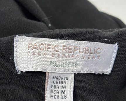 Pull&Bear Pacific Republic Black Pleated Mini Skirt