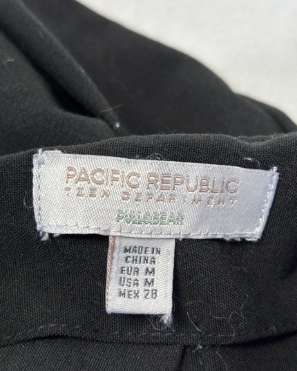 Pull&Bear Pacific Republic Black Pleated Mini Skirt