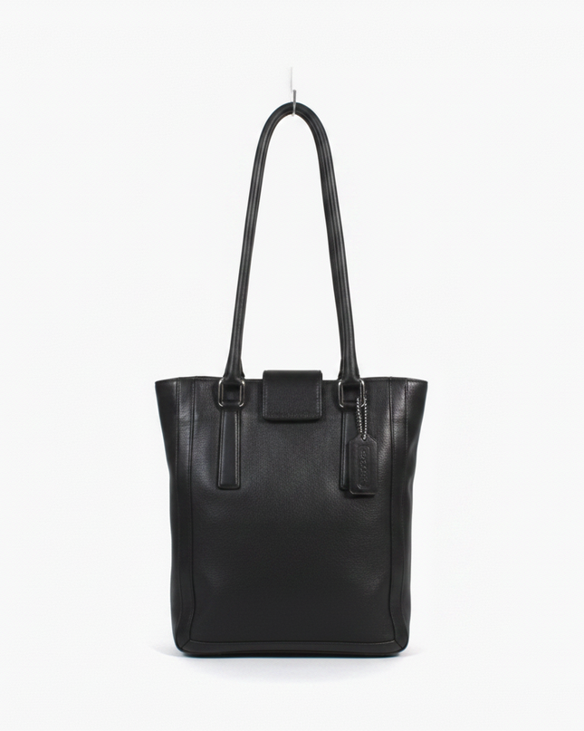 Coach Black Leather Tote Bag