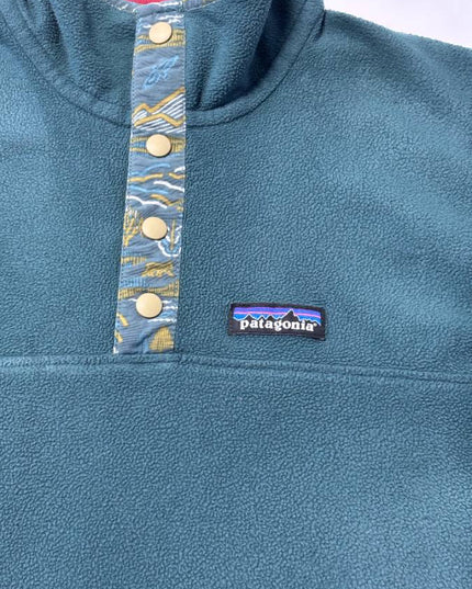 Patagonia Teal Lightweight Synchilla Snap-T Fleece Pullover Sweatshirt