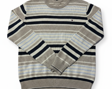 Tommy Hilfiger Multicolor Striped Knit Crewneck Sweater