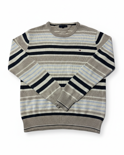 Tommy Hilfiger Multicolor Striped Knit Crewneck Sweater