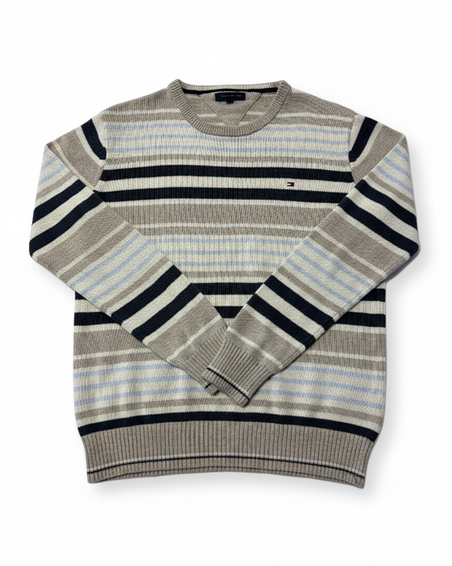 Tommy Hilfiger Multicolor Striped Knit Crewneck Sweater